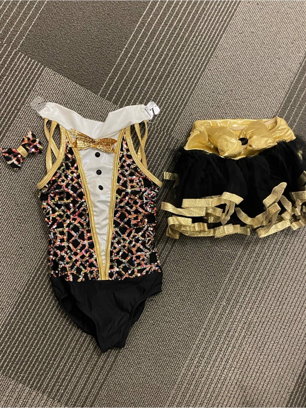 Wish Black and Gold Sequin Tutu Dance costume